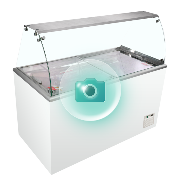 TEFCOLD Statische vitrine voor schepijs - IDA200-W1+