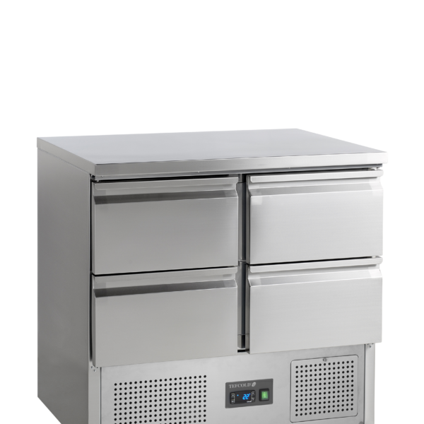 TEFCOLD Saladette- koelwerkbank GN1/1 4 schuiven SA914