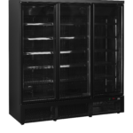 TEFCOLD Zwarte displayvriezer met instelbare planken - Atom Maxi F3DBB