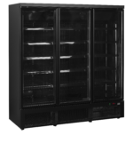 TEFCOLD Zwarte displayvriezer met instelbare planken - Atom Maxi F3DBB