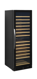 TEFCOLD Zwarte wijnkoeler met glazen deur voor exclusieve presentatie - TFW400-2F