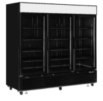 TEFCOLD Elegante zwarte displayvriezer met lichtbak - LGC7500B