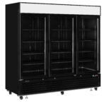 TEFCOLD Elegante zwarte displayvriezer met lichtbak - LGC7500B