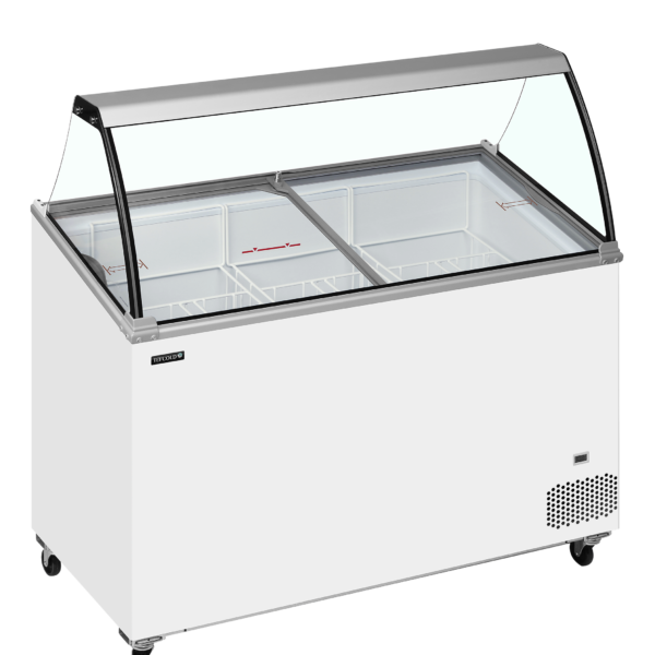 TEFCOLD Vriezer voor schepijs - schuin oplopend met bovenblad - IC402SCE-SO