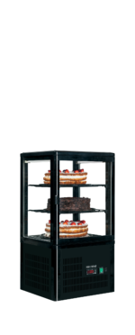 TEFCOLD Glazen koelvitrinecountertop voor presentatie en bewaren - UPD60-BLACK - Afbeelding 2