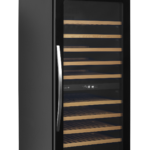 TEFCOLD Zwarte wijnkoeler met glazen deur voor exclusieve presentatie - TFW300-2F