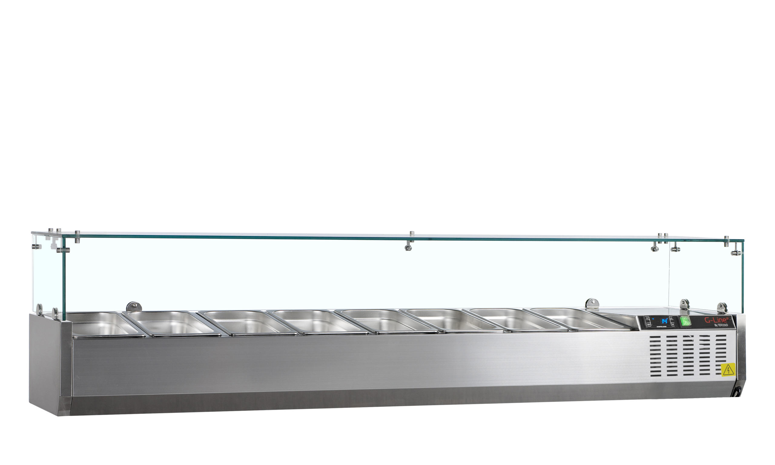 cGVyZmlvbi9lYTViOWE0OS03N2IxLTQxOWEtODkwNS0wZWVlMGViZjlhYzMucG5n G-Line by TEFCOLD Gekoelde topping unit voor GN1/4 bakken - GVC33-180 - Afbeelding 1