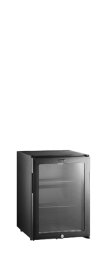 TEFCOLD Zwarte minibar met glazen deur - TM44G-1