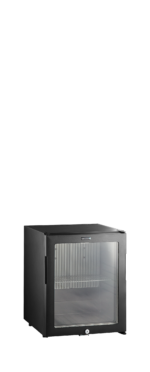 TEFCOLD Zwarte minibar met glazen deur - TM33G-1