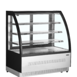 TEFCOLD Koelvitrinecounter met gebogen front en bovenblad - LPD1200C/BLACK