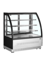 TEFCOLD Koelvitrinecounter met gebogen front en bovenblad - LPD1200C/BLACK