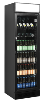 TEFCOLD Stijlvolle zwarte flessenkoeler met kap - CEV425CP BLACK - Afbeelding 2