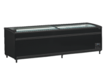 TEFCOLD Zwarte supermarktkoeler/-vriezer met gebogen glas voor volledige zichtbaarheid - SFI250B-CF VS