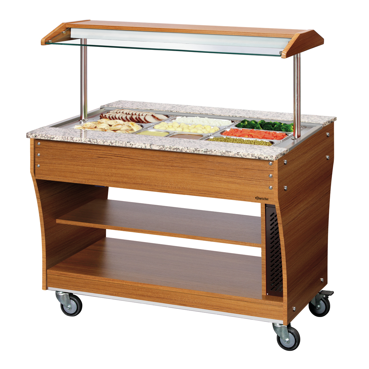 125614 Buffetwagen, warm, 3x 1/1GN - Afbeelding 1