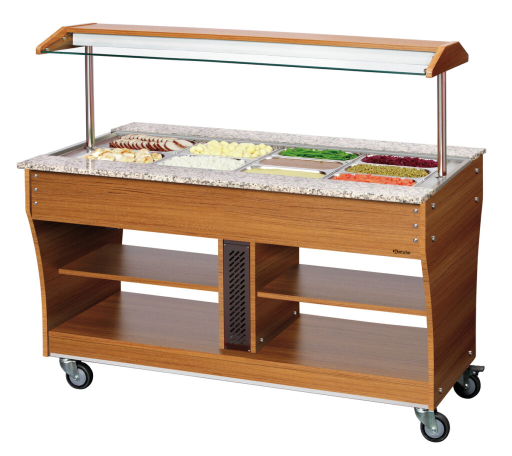 Bartscher Buffetwagen, warm, 4x 1/1 GN