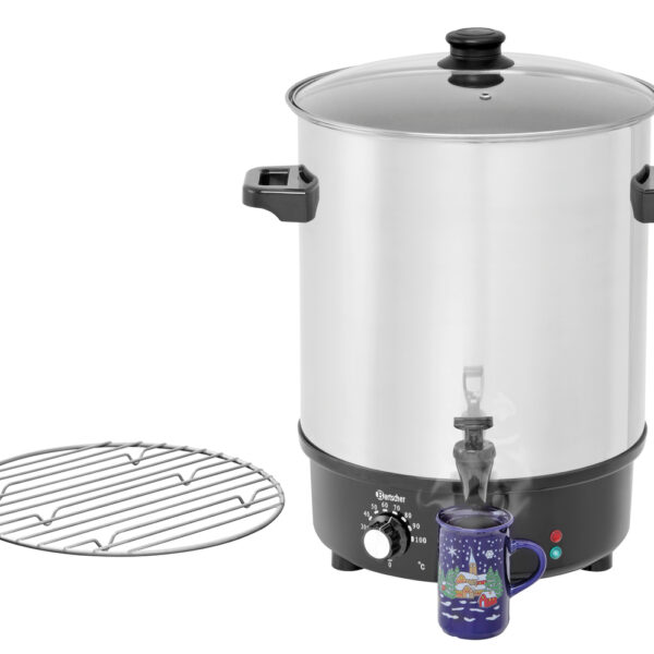 Glühweinpan, heetwaterpan 30L, CNS