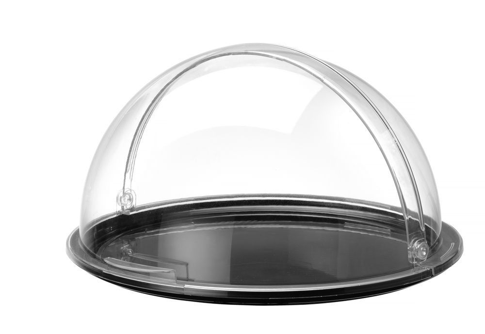 Roll-top display tray