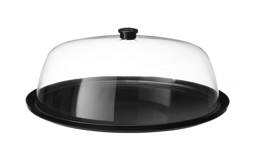 Display tray with lid