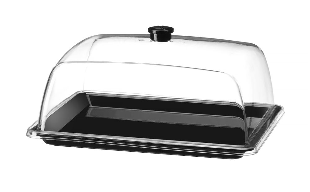 Display tray with lid