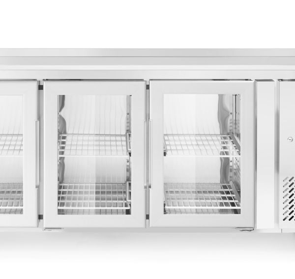 Refrigerator counter three glass door