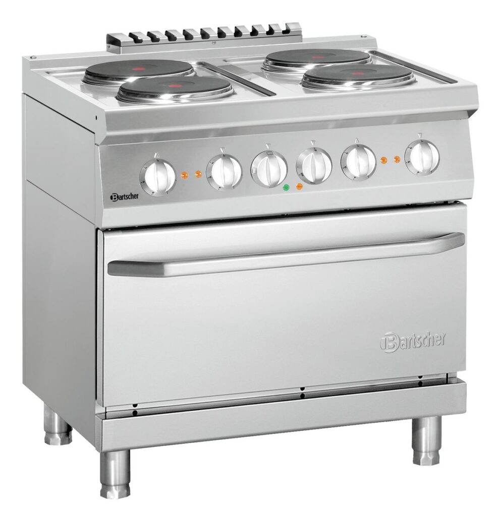 Bartscher El. fornuis 700, B800, 4-pits, EO