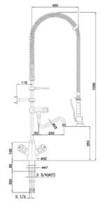 Voorspoeldouche 26L-1801B - Afbeelding 5