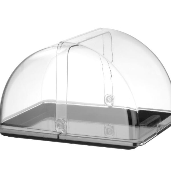 Roll-top display tray