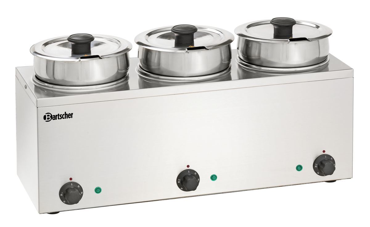 607035 Bain-Marie Hotpot, 3x pan, 3,5 L - Afbeelding 1