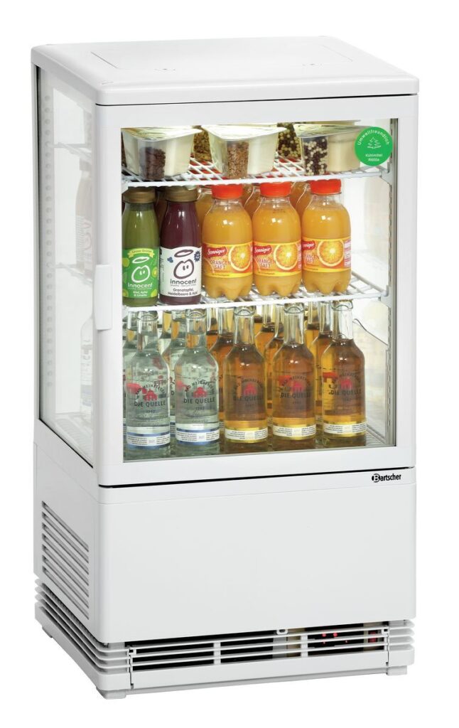 Bartscher Mini-koelvitrine 58L, wit