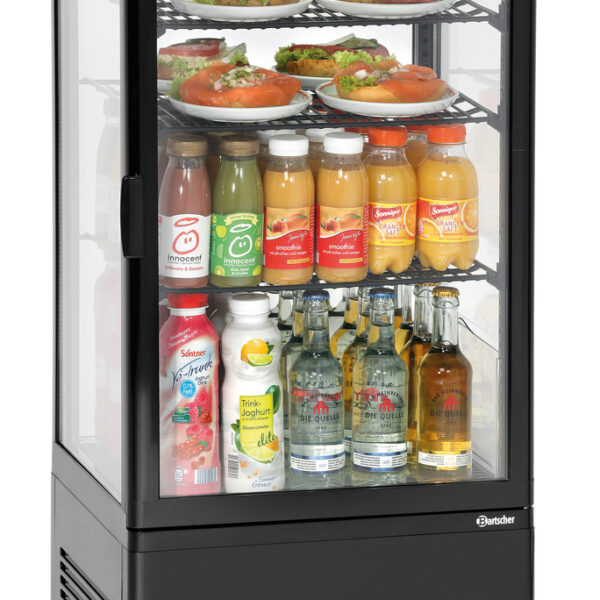 Mini-koelvitrine 78L, zwart