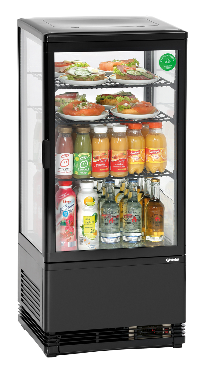 700277G_1 Mini-koelvitrine 78L, zwart - Afbeelding 1