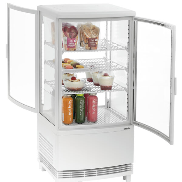 Mini-koelvitrine 75L2T wit