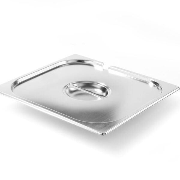 Lid for GN containers with spoon recess
