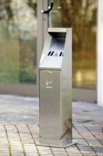 Bartscher Staande asbak zilver