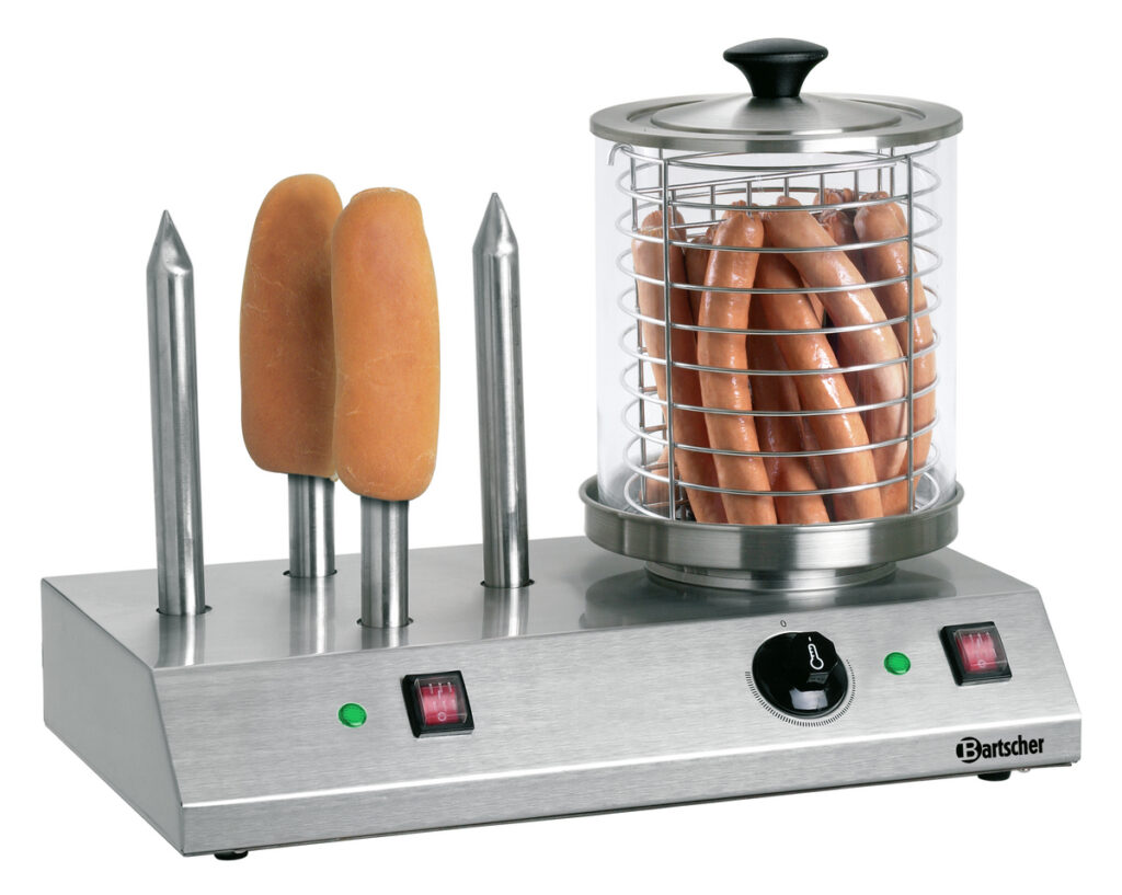 Bartscher Hotdog koker, 4 broodst.
