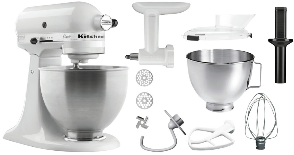 Bartscher KitchenAid 5K45SSEWH, wit, 4,28L