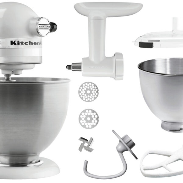 KitchenAid 5K45SSEWH, wit, 4,28L