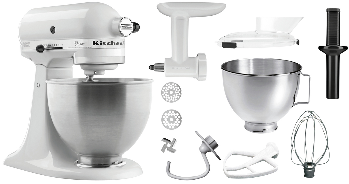 A150097 KitchenAid 5K45SSEWH, wit, 4,28L - Afbeelding 1