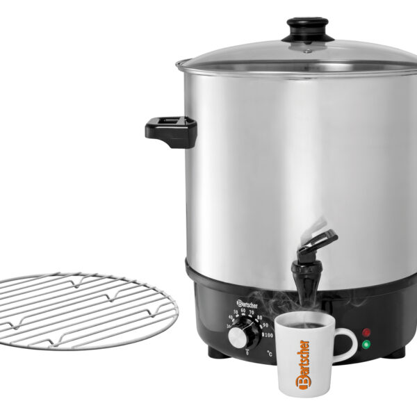 Glühweinpan, heetwaterpan 25L, CNS